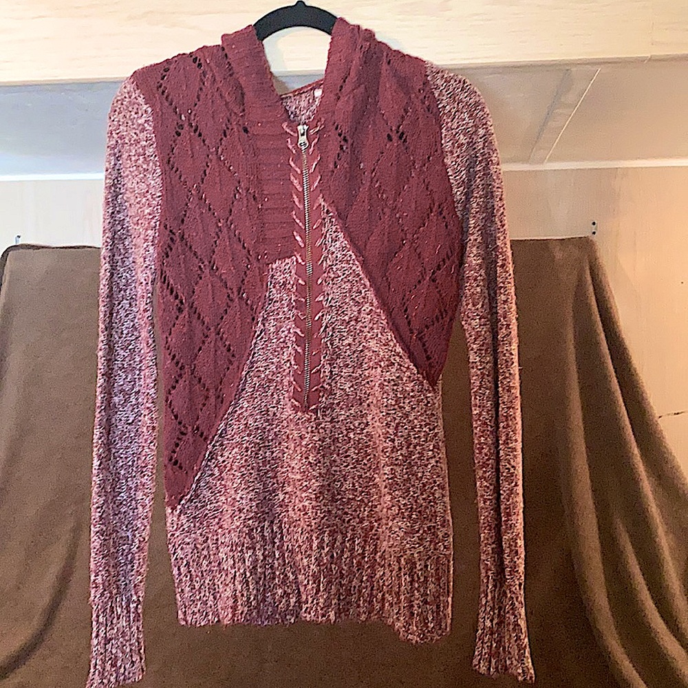 Buckle BKE hooded zip sweater